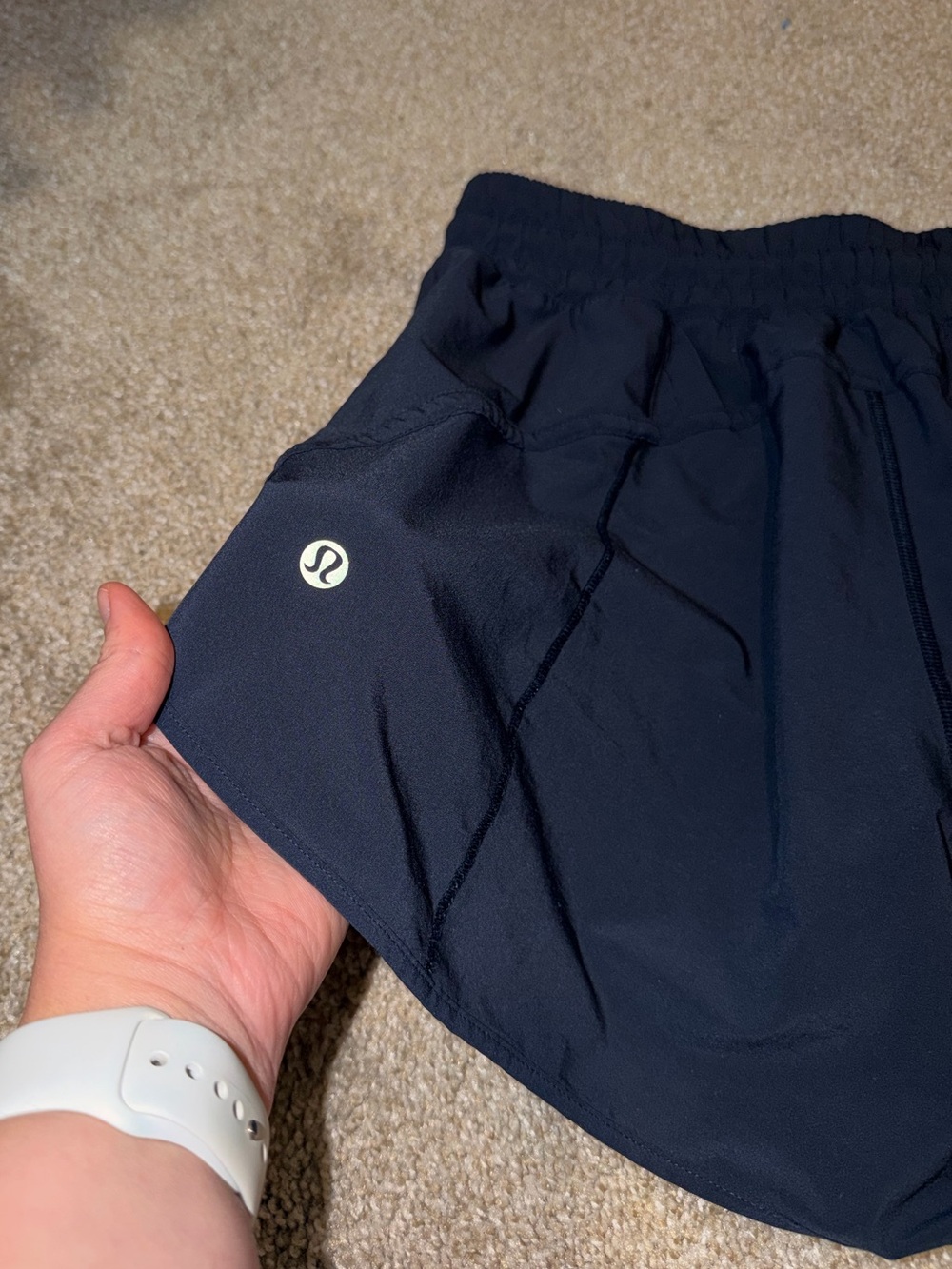 Lululemon Track That Mid Rise Lined 5” True Navy Size 10 - Picture 7 of 11